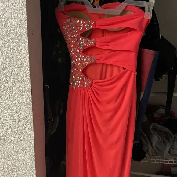 salmon evening dress Corseted Salmon Mermaid – Mambo Couture